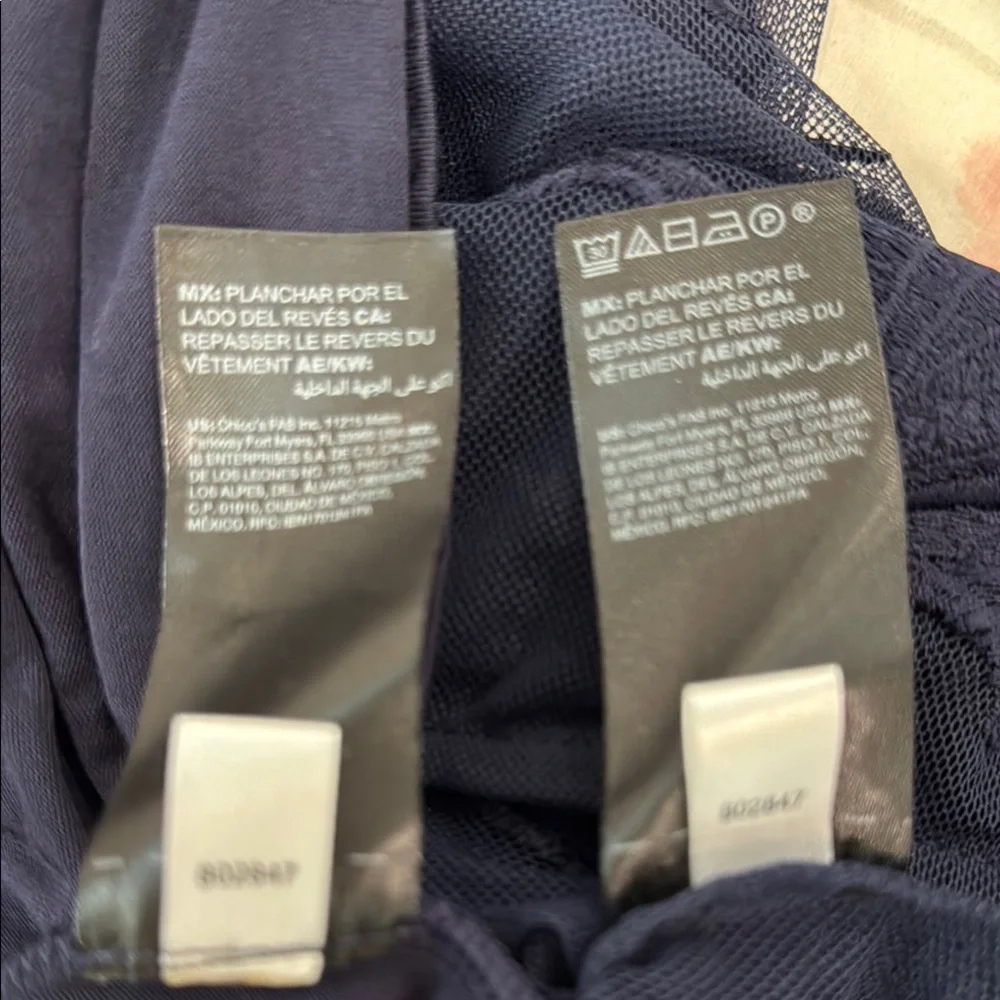 Elegant Navy Sheer Blouse - Picture 10 of 10